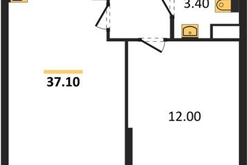 Фото №1: 1-комнатная квартира 37 м², 14/16 эт. - Краснодар, мкр. жилой комплекс Самолёт-6,