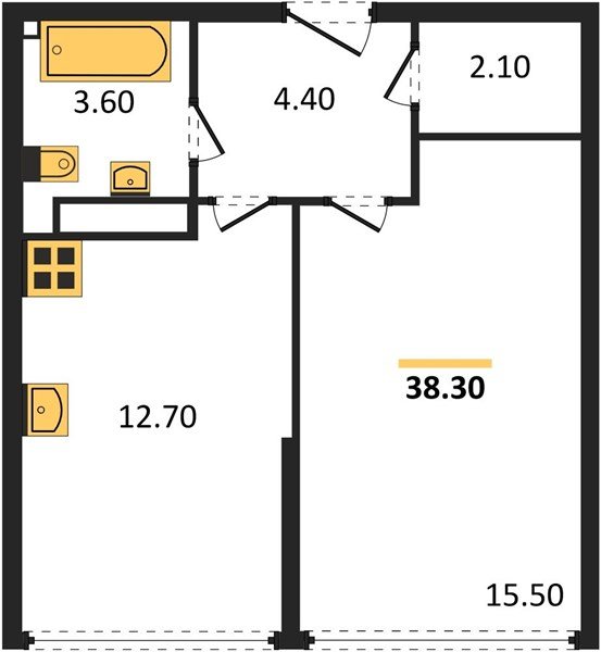 Фото №1: 1-комнатная квартира 38&nbsp;м², 16/16&nbsp;эт. - Краснодар, Прикубанский внутригородской округ, мкр. жилой комплекс Самолёт-6