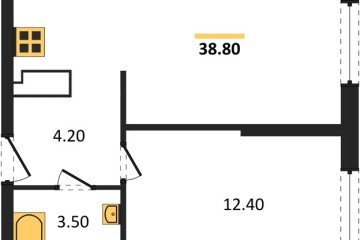 Фото №1: 1-комнатная квартира 38 м², 13/16 эт. - Краснодар, мкр. жилой комплекс Самолёт-6,