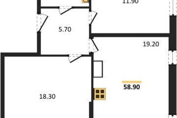 Фото №1: 2-комнатная квартира 58 м², 12/16 эт. - Краснодар, мкр. жилой комплекс Самолёт-6,