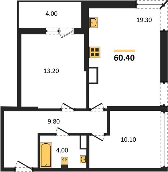 Фото №1: 2-комнатная квартира 60&nbsp;м², 15/16&nbsp;эт. - Краснодар, Прикубанский внутригородской округ, мкр. жилой комплекс Самолёт-6