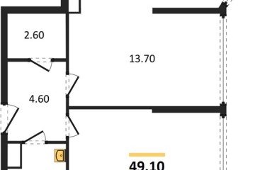 Фото №1: 2-комнатная квартира 49 м², 16/16 эт. - Краснодар, мкр. жилой комплекс Самолёт-6,