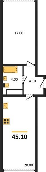 Фото №1: 1-комнатная квартира 45&nbsp;м², 16/16&nbsp;эт. - Краснодар, Прикубанский внутригородской округ, мкр. жилой комплекс Самолёт-6