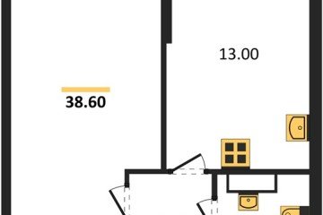 Фото №1: 1-комнатная квартира 38 м², 9/16 эт. - Краснодар, мкр. жилой комплекс Самолёт-6,