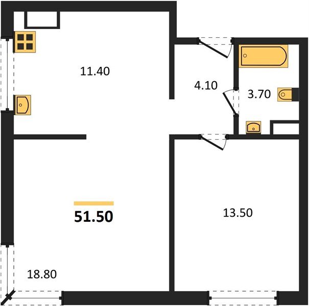 Фото №1: 2-комнатная квартира 51&nbsp;м², 11/16&nbsp;эт. - Краснодар, Прикубанский внутригородской округ, мкр. жилой комплекс Самолёт-6