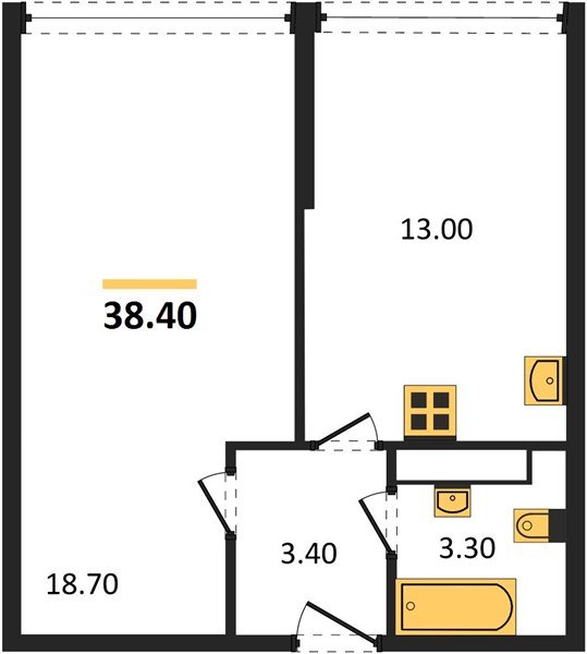 Фото №1: 1-комнатная квартира 38&nbsp;м², 15/16&nbsp;эт. - Краснодар, Прикубанский внутригородской округ, мкр. жилой комплекс Самолёт-6