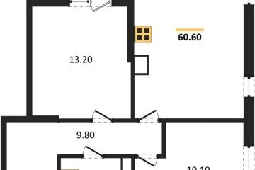 Фото №1: 2-комнатная квартира 60 м², 2/16 эт. - Краснодар, мкр. жилой комплекс Самолёт-6,