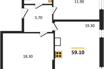 Фото №1: 2-комнатная квартира 59 м², 2/16 эт. - Краснодар, мкр. жилой комплекс Самолёт-6,