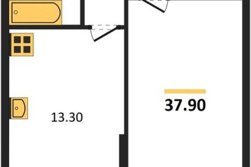 Фото №1: 1-комнатная квартира 37 м², 1/16 эт. - Краснодар, мкр. жилой комплекс Самолёт-6,