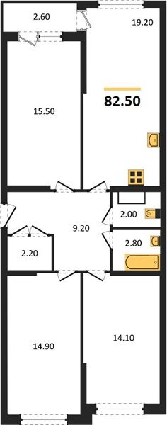 Фото №1: 3-комнатная квартира 82&nbsp;м², 2/16&nbsp;эт. - Краснодар, Прикубанский внутригородской округ, мкр. жилой комплекс Самолёт-6