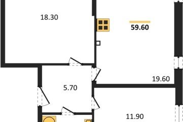 Фото №1: 2-комнатная квартира 59 м², 1/16 эт. - Краснодар, мкр. жилой комплекс Самолёт-6,