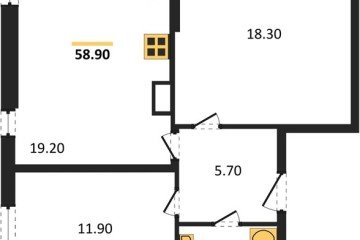 Фото №1: 2-комнатная квартира 58 м², 13/16 эт. - Краснодар, мкр. жилой комплекс Самолёт-6,