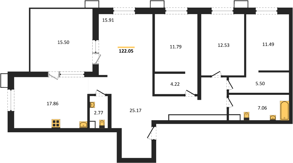 Фото №1: 4-комнатная квартира 120&nbsp;м², 14/14&nbsp;эт. - Армавир, жилой комплекс Римские Каникулы, мкр. 8-й