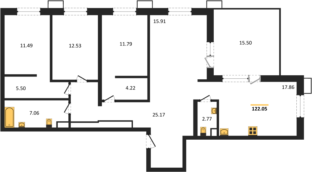 Фото №1: 4-комнатная квартира 120&nbsp;м², 14/14&nbsp;эт. - Армавир, жилой комплекс Римские Каникулы, мкр. 8-й, 8