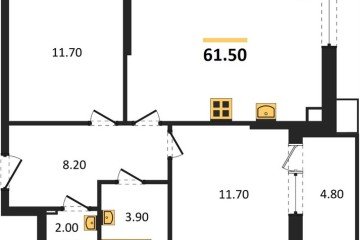 Фото №1: 2-комнатная квартира 61 м², 2/18 эт. - Краснодар, мкр. Парк Победы, ул. имени Героя Дангириева, 2к1