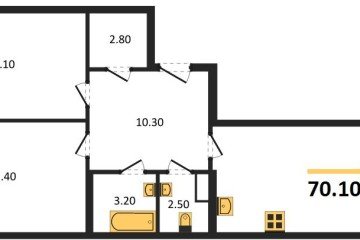 Фото №1: 2-комнатная квартира 70 м², 2/18 эт. - Краснодар, мкр. Парк Победы, ул. имени Героя Дангириева, 2к1