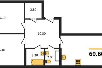 Фото №1: 2-комнатная квартира 69 м², 5/18 эт. - Краснодар, мкр. Парк Победы, ул. имени Героя Дангириева, 2к1