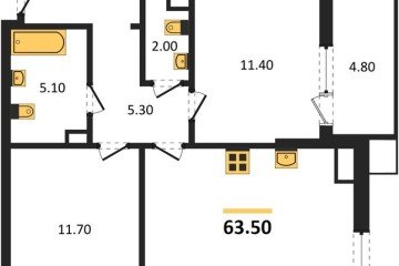 Фото №1: 2-комнатная квартира 63 м², 3/18 эт. - Краснодар, мкр. Парк Победы, ул. имени Героя Дангириева, 2к1