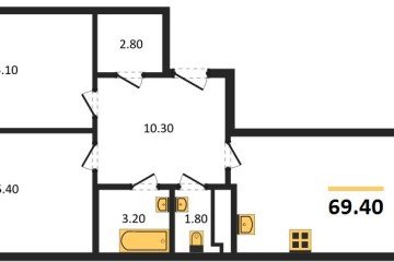 Фото №1: 2-комнатная квартира 69 м², 11/18 эт. - Краснодар, мкр. Парк Победы, ул. имени Героя Дангириева, 2к1