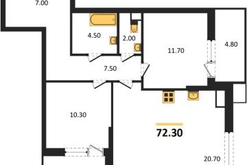 Фото №1: 2-комнатная квартира 72 м², 7/18 эт. - Краснодар, мкр. Парк Победы, ул. имени Героя Дангириева, 2к1