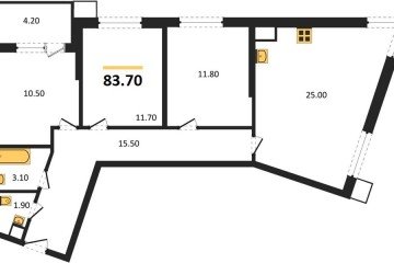 Фото №1: 3-комнатная квартира 83 м², 3/18 эт. - Краснодар, мкр. Парк Победы,