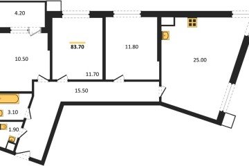 Фото №1: 3-комнатная квартира 83 м², 5/18 эт. - Краснодар, мкр. Парк Победы,