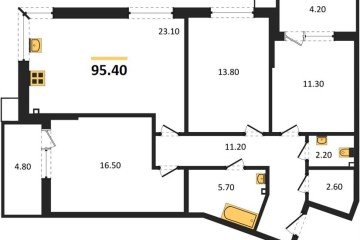 Фото №1: 3-комнатная квартира 95 м², 2/18 эт. - Краснодар, мкр. Парк Победы,