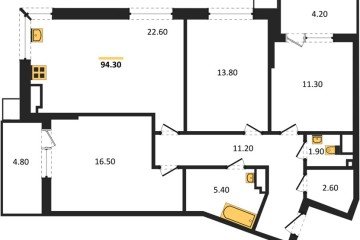 Фото №1: 3-комнатная квартира 94 м², 15/18 эт. - Краснодар, мкр. Парк Победы,