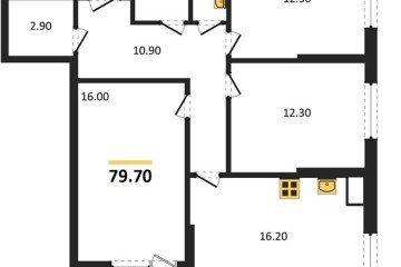 Фото №1: 3-комнатная квартира 79 м², 6/18 эт. - Краснодар, мкр. Парк Победы,