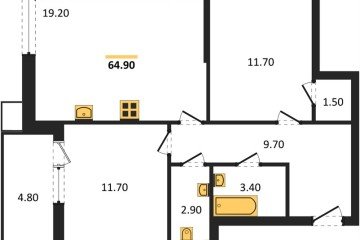 Фото №1: 2-комнатная квартира 64 м², 2/18 эт. - Краснодар, мкр. Парк Победы,