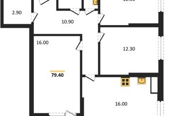 Фото №1: 3-комнатная квартира 79 м², 15/18 эт. - Краснодар, мкр. Парк Победы,