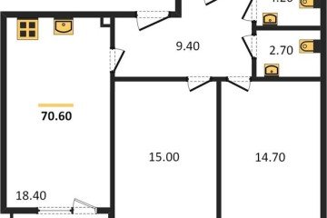 Фото №1: 2-комнатная квартира 70 м², 2/9 эт. - Краснодар, мкр. Парк Победы,