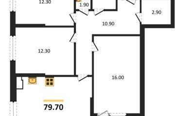 Фото №1: 3-комнатная квартира 79 м², 5/18 эт. - Краснодар, мкр. Парк Победы,