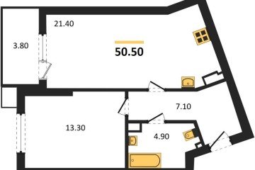 Фото №1: 1-комнатная квартира 50 м², 9/18 эт. - Краснодар, мкр. Парк Победы,