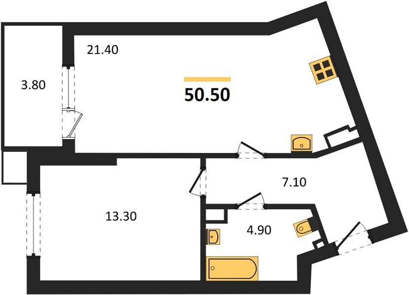 Фото №1: 1-комнатная квартира 50&nbsp;м², 9/18&nbsp;эт. - Краснодар, Прикубанский внутригородской округ, мкр. Парк Победы