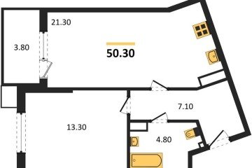 Фото №1: 1-комнатная квартира 50 м², 10/18 эт. - Краснодар, мкр. Парк Победы,