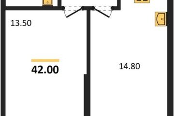 Фото №1: 1-комнатная квартира 42 м², 2/24 эт. - Краснодар, мкр. ЖК Рекорд, ул. Новороссийская, 102/8к5