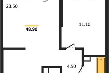 Фото №1: 1-комнатная квартира 48 м², 5/24 эт. - Краснодар, мкр. ЖК Рекорд, ул. Новороссийская, 102/8к5