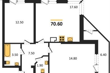 Фото №1: 2-комнатная квартира 70 м², 10/24 эт. - Краснодар, мкр. ЖК Рекорд, ул. Новороссийская, 102/8к5