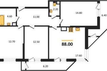 Фото №1: 3-комнатная квартира 88 м², 10/24 эт. - Краснодар, мкр. ЖК Рекорд, ул. Новороссийская, 102/8к5