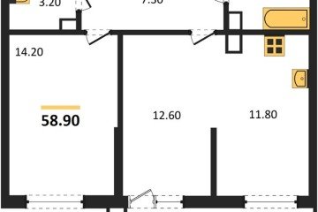 Фото №1: 2-комнатная квартира 58 м², 10/24 эт. - Краснодар, мкр. ЖК Рекорд, ул. Новороссийская, 102/8к5
