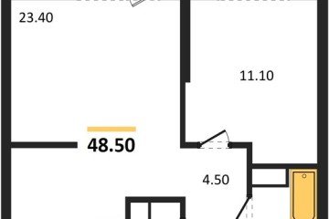 Фото №1: 1-комнатная квартира 48 м², 18/24 эт. - Краснодар, мкр. ЖК Рекорд, ул. Новороссийская, 102/8к5