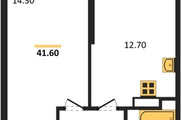 Фото №1: 1-комнатная квартира 41 м², 4/24 эт. - Краснодар, мкр. ЖК Рекорд, ул. Новороссийская, 102/8к5