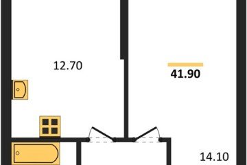 Фото №1: 1-комнатная квартира 41 м², 2/24 эт. - Краснодар, мкр. ЖК Рекорд, ул. Новороссийская, 102/8к5