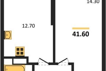 Фото №1: 1-комнатная квартира 41 м², 3/24 эт. - Краснодар, мкр. ЖК Рекорд, ул. Новороссийская, 102/8к5