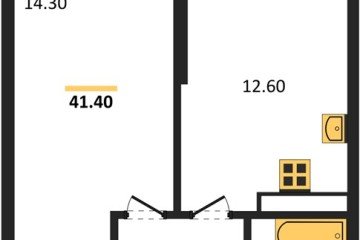Фото №1: 1-комнатная квартира 41 м², 13/24 эт. - Краснодар, мкр. ЖК Рекорд, ул. Новороссийская, 102/8к5