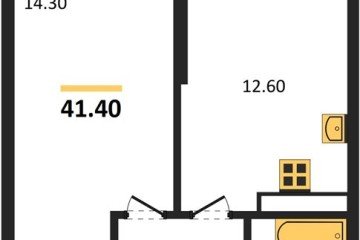 Фото №1: 1-комнатная квартира 41 м², 22/24 эт. - Краснодар, мкр. ЖК Рекорд, ул. Новороссийская, 102/8к5