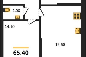 Фото №1: 2-комнатная квартира 65 м², 2/24 эт. - Краснодар, мкр. ЖК Рекорд, ул. Новороссийская, 102/8к5