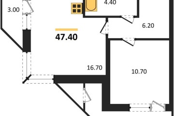 Фото №1: 1-комнатная квартира 47 м², 2/24 эт. - Краснодар, мкр. ЖК Рекорд, ул. Новороссийская, 102/8к5