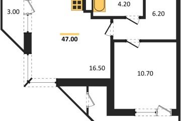 Фото №1: 1-комнатная квартира 47 м², 4/24 эт. - Краснодар, мкр. ЖК Рекорд, ул. Новороссийская, 102/8к5